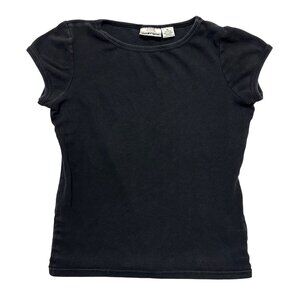 Energie Y2K Babydoll T-Shirt Juniors Size XL Black Vintage Slim Fit Layering